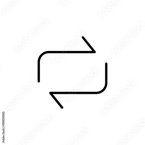 Outline Repost icon for content sharing system