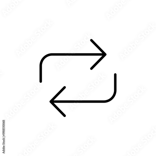 Outline Repost icon for content sharing system