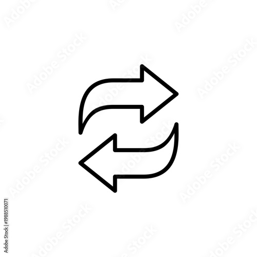 Outline Repost icon for content sharing system