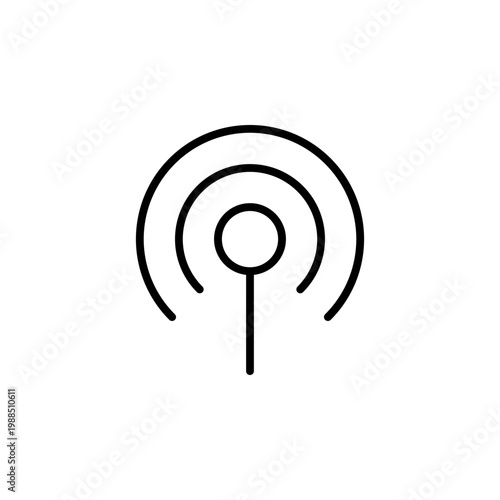 Outline Broadcast icon for communication system