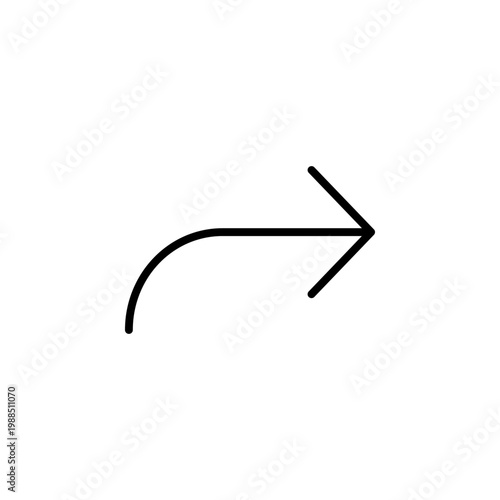 Принти на полотні Outline Forward icon for message routing