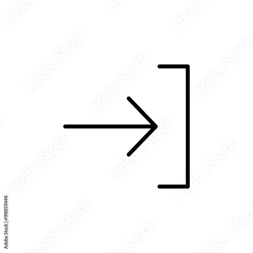 Outline Login icon for authentication access