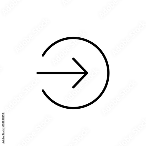 Outline Login icon for authentication access