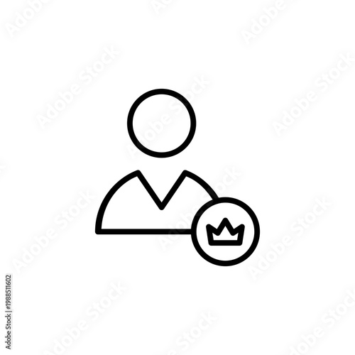 Outline Moderator Account icon for community control