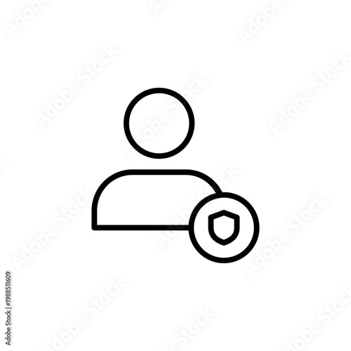 Outline Admin Account icon for system authority