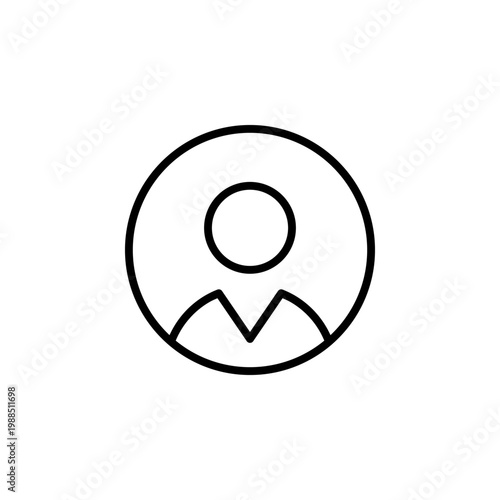 Outline Profile icon for identity representation