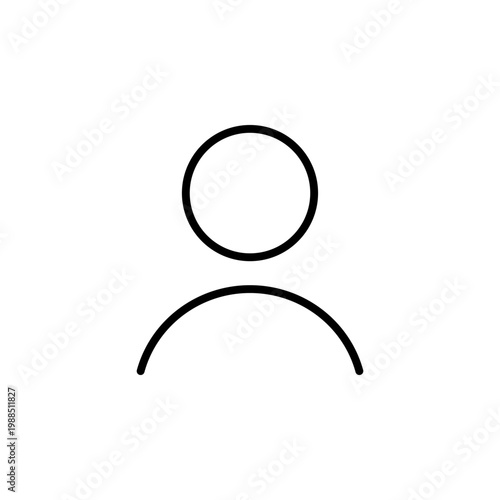 Outline User icon for identity representation