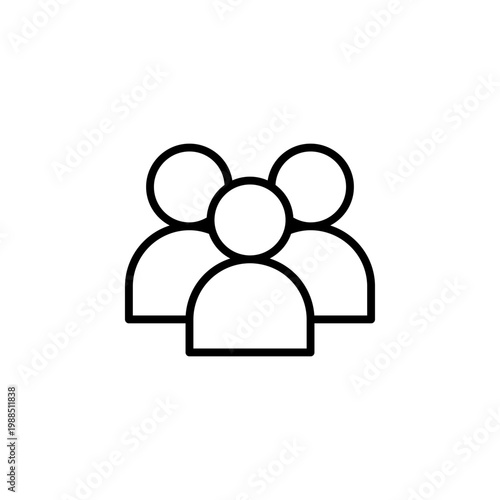 Outline Group icon for community representation