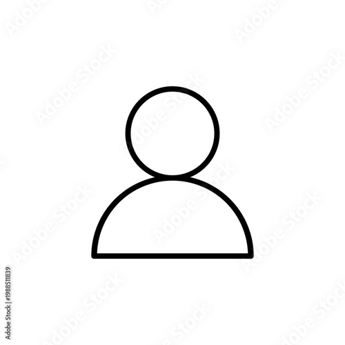 Outline User icon for identity representation