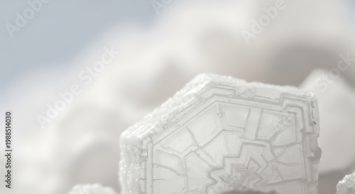 Macro salt crystals closeup