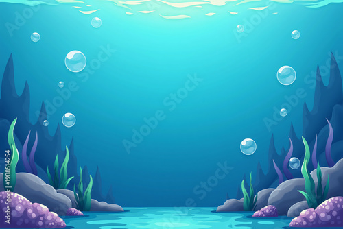 Underwater Bubbles Illustration - Flat Design Elements for Creative Projects