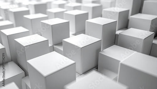 Abstract Cubes Pattern: A striking pattern of numerous, sleek, three-dimensional cubes creates a modern and visually captivating design, ideal for backgrounds and conceptual projects.
