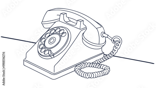 Vintage rotary dial telephone on a simple background, evoking nostalgia and communication.