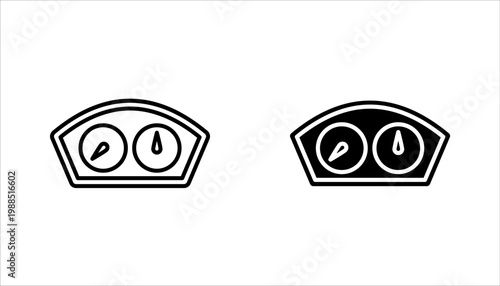 Dashboard linear icon. Car instrument panel. vector illustration on white background