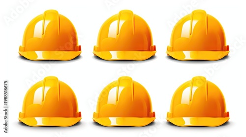 High visibility hard hats for enhanced worker protection