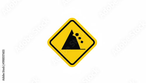 Warning sign with radioactive hazard symbol and yellow road triangle for safety and compliance featuring radiation, nuclear, toxicity with danger and