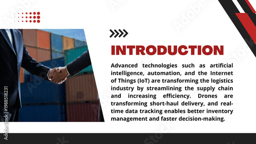 Orange and Black Gradient Modern The Future of Logistics Presentation 