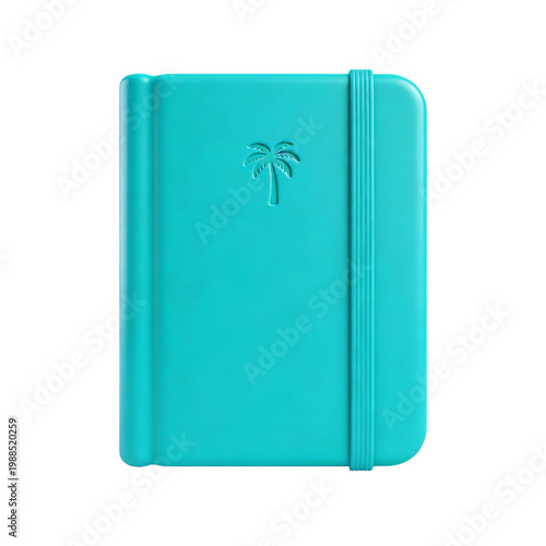 Travel Notebook Journal 3D Cartoon Summer Trip Planner Icon