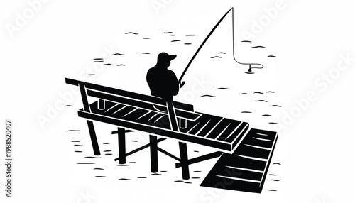 Water treatment facility silhouette with workers and pipeline valves in an industrial vector illustration