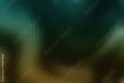 Bild auf Leinwand Abstract green gold gradient blur background with soft flowing texture