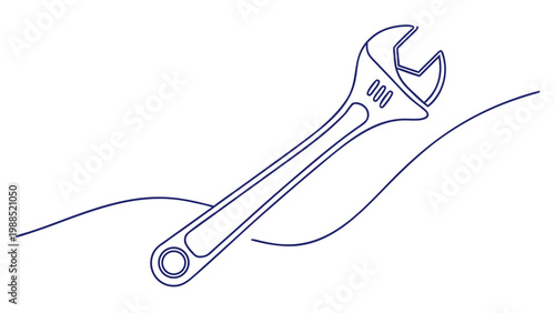 Adjustable wrench tool on a clean white background, representing repair and maintenance.