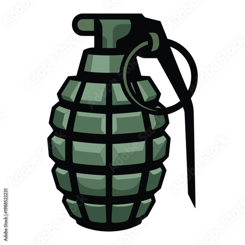 grenade isolated on white