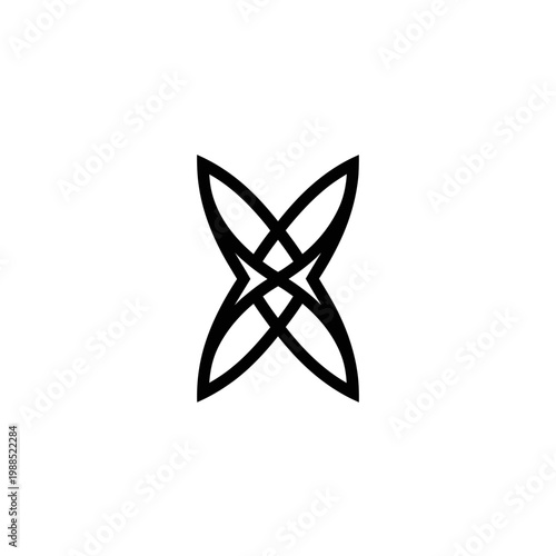 Celtic knot design symbol icon.