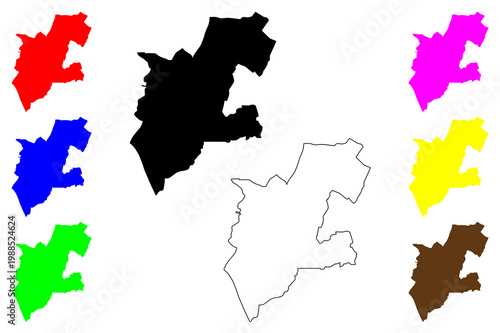 Oldham city (United Kingdom of Great Britain and Northern Ireland, UK, England) map vector illustration, scribble sketch Oldham map