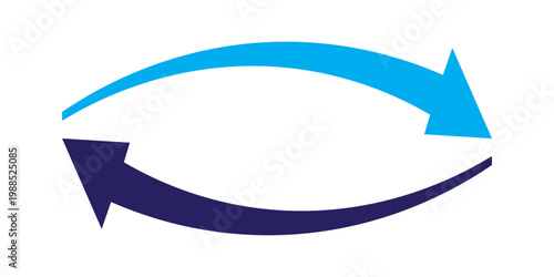 Curved arrow icon vector. Arrow pointer icon sign symbol in trendy flat style. Arrow left right vector icon illustration isolated on white background. EPS 10