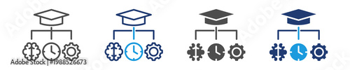 lms icon set multiple style