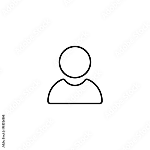 A simple line drawing of a person with a minimalist design