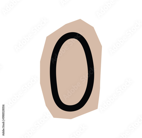 Hand drawn cutout kid crayon illustration. Children lines icon, figure, chalk shape, scribble, pencil, marker collage 