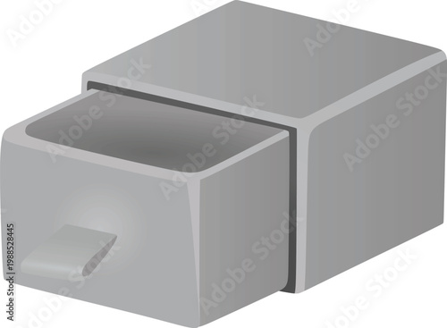 White chest home box. vector