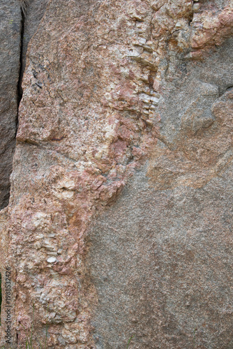 Intrusion of quartzite into granite bedrock, Beartooth Mountains, Wyoming.