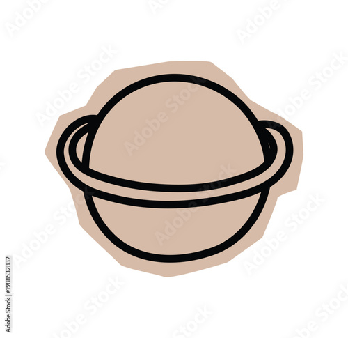 Child geometric element. Doodle vector illustration.