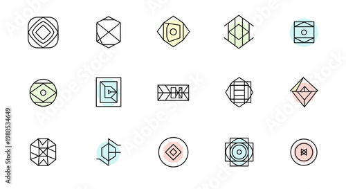 Elegant geometric shapes evoke a sense of precision and sophistication. Suitable for backgrounds, branding, or conveying concepts like innovation and 