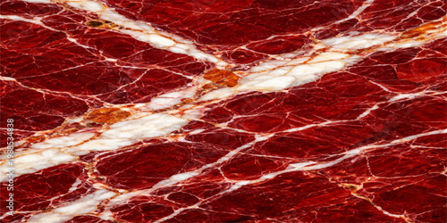 Fotografía An abstract red grunge background design featuring a textured raw meat surface w