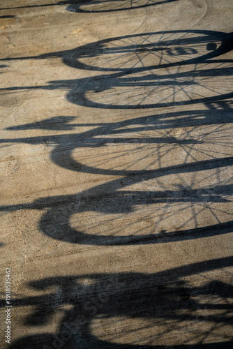 Naklejka Bicycle Shadows