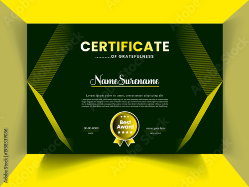 Premium Achievement Certificate Design Template