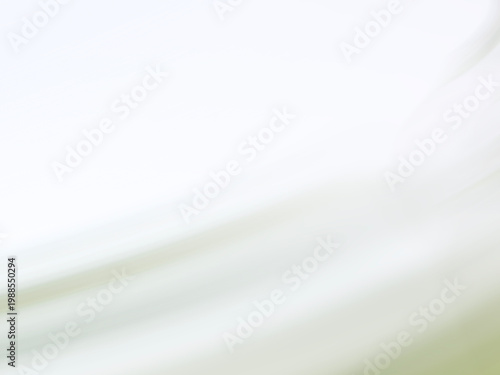 beautiful fashion textile Clean woven soft fabric abstract smooth curve shape decorative white and green background