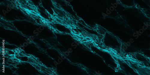 Abstract blue water surface background with seamless liquid waves and electric plasma energy patterns reflecting light in a motion loop