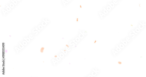 4K Blurred colorful confetti rain and explosion. celebrating background transparent PNG.
