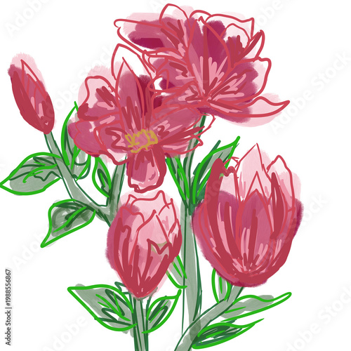 Pink Flower Watercolor