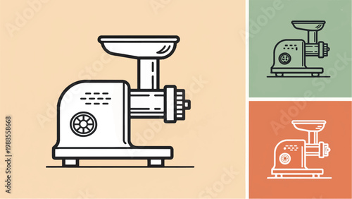 Essential Kitchen Meat Mincer Graphic for Home Cooking and Restaurant Use