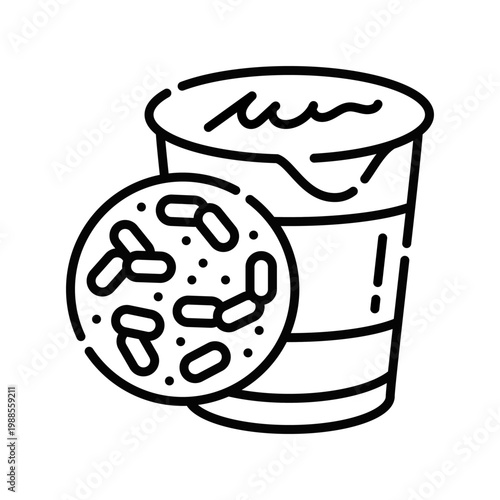 Fermented Foods Icon Professional UI Symbol for Natural Probiotic Nutrition