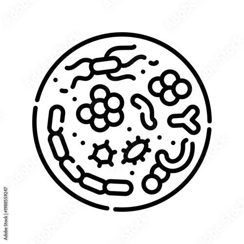 Mycobiome Icon Professional UI Symbol for Fungal Community