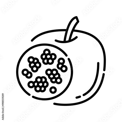 Prebiotics Icon Professional UI Symbol for Beneficial Bacteria Growth