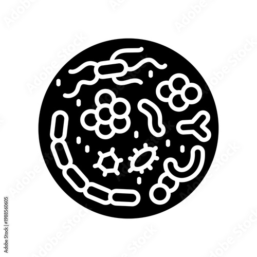Mycobiome Icon Professional UI Symbol for Fungal Community