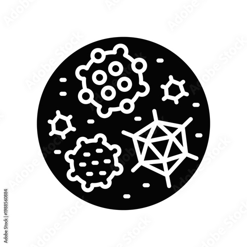 Viruses Icon Professional UI Symbol for Virology Research