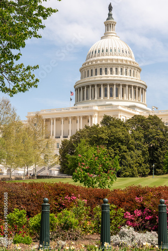 Washington, DC, USA - The upper capitol building in Washington, DC, on a spring g day.